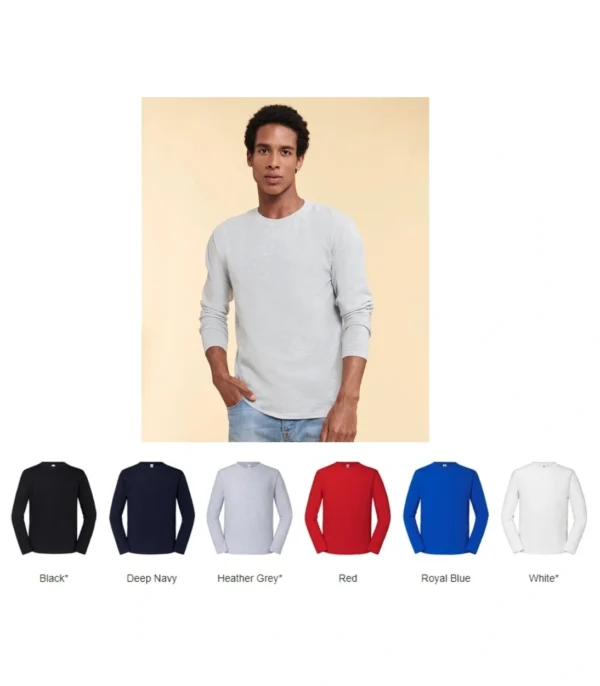 Fruit of the Loom SS624 Iconic 195 Premium Long Sleeve Tee